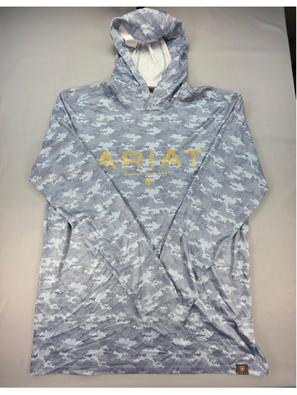 Ariat Rebar Workman Hoodie Mens Large Gray Camo Master Your Craft Thumbholes